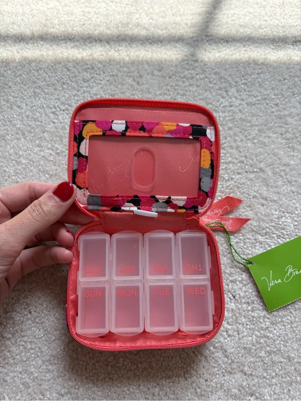 Vera Bradley Travel Pill Case- Pixie Confetti